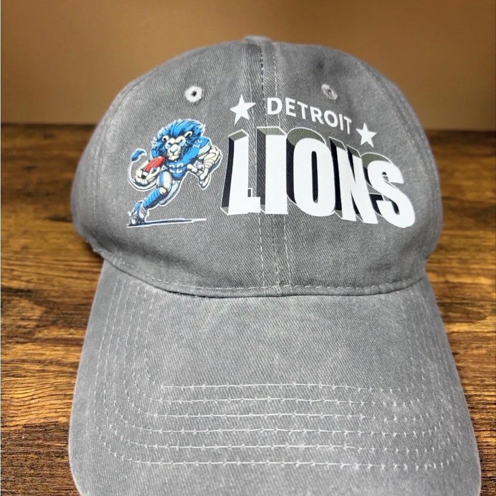 Gray Detroit Lions Kids Cap